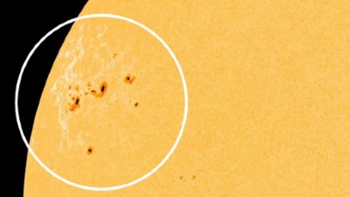 Cluster of sunspots