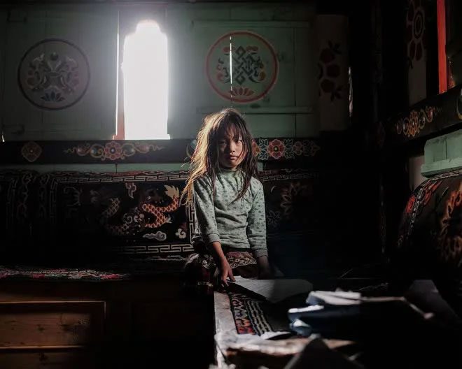 6-year-old Karma Yangchen starting her "career" in education.