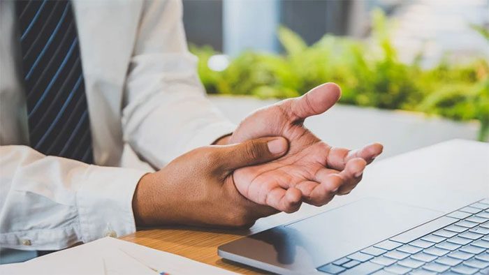Frequent typing can lead to soft tissue damage such as muscles, nerves, and tendons