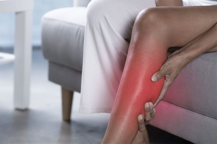 Restless leg syndrome causes discomfort and pain at night.