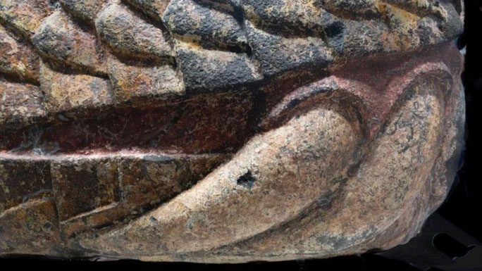 Ancient pigments are well-preserved on the Aztec treasure