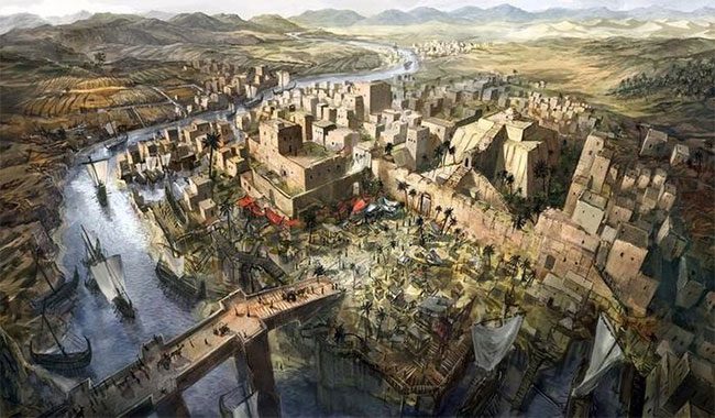 Prolonged drought wipes out the flourishing Akkadian Empire.