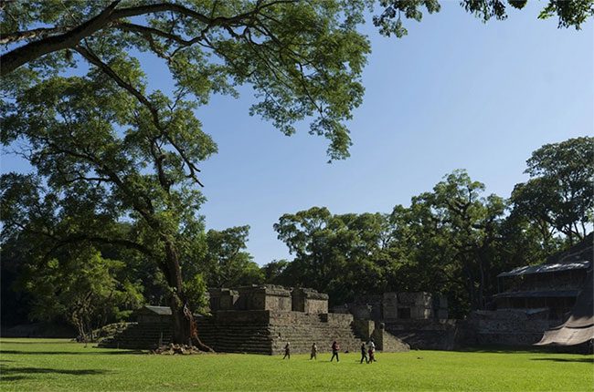 An ancient Maya structure over 1,000 years old in Honduras.