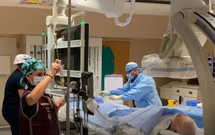 Treating pancreatic cancer patients at Sarasota Memorial Hospital, Florida, USA.