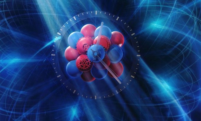 Simulation of scandium atomic clock.