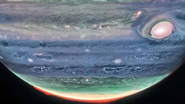 Image of a high-speed jet stream located at Jupiter's equator