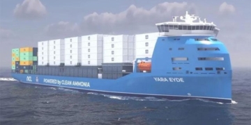 first ammonia powered container ship in the world 130933