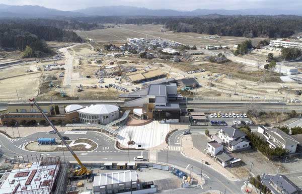 JR Futaba-cho train station in Fukushima province is being rebuilt.