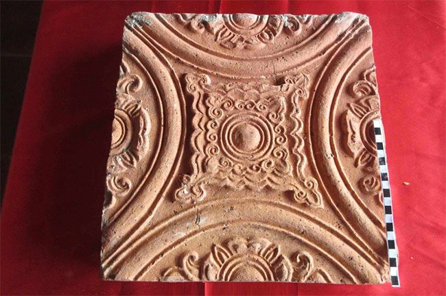 Intricate patterned ancient bricks.