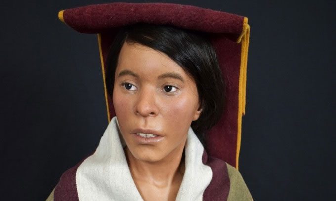 Reconstructed face of the Ice Maiden.