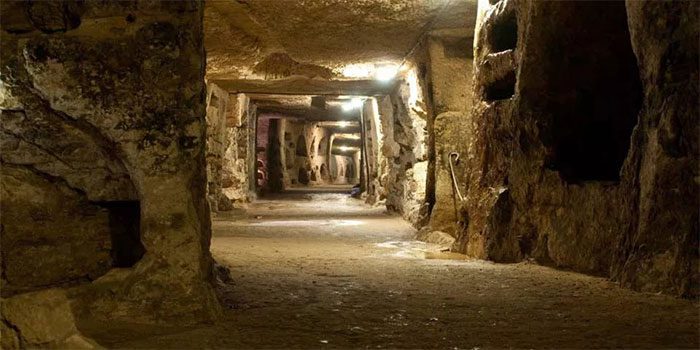 The Catacombs of St. Sebastian beneath the Appian Way.