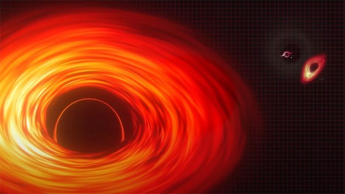 Illustration of a supermassive black hole.
