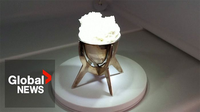 This vanilla ice cream is actually a work of installation art.