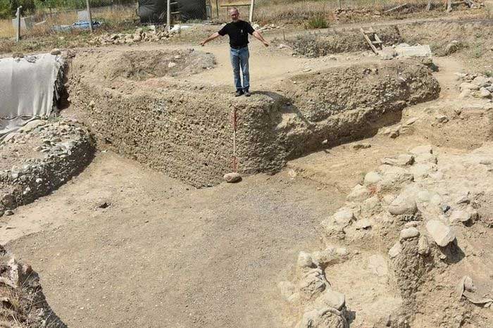 8,200-year-old water channel discovered in recent excavations.