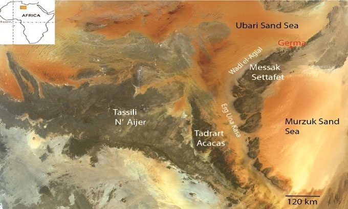 Area where the ancient Garamantes lived