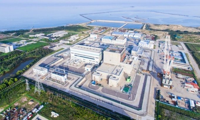 HTGR reactor at Shidaowan power plant cooled by helium gas.