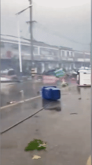 The terrifying tornado significantly damaged the streets.