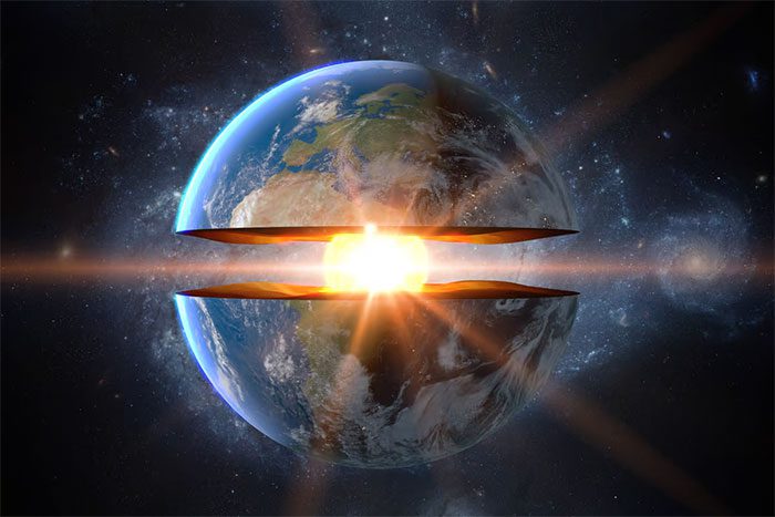 Illustration of the Earth's core.