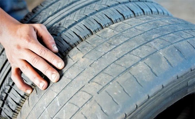 Worn tires release rubber particles that pollute the air and water.