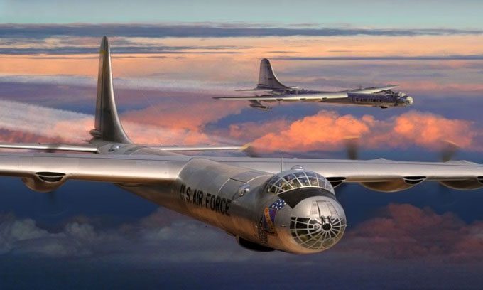 B-36 "Peacemaker" is one of the largest bombers ever produced.