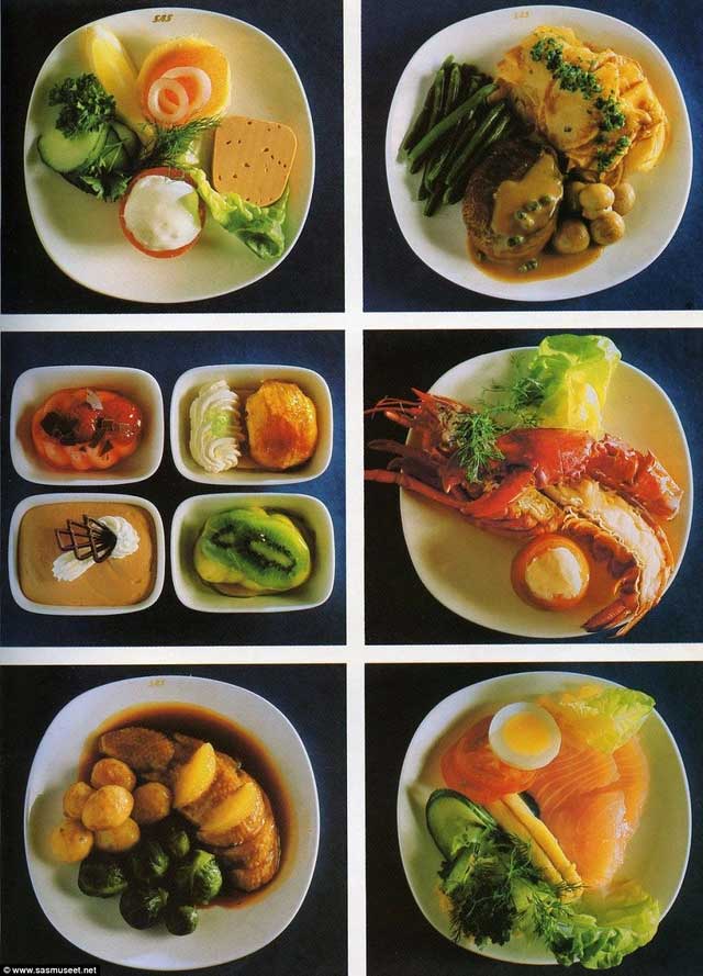 Lobster was regularly featured on Scandinavian Airlines' menu.