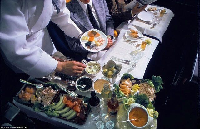 In the 1980s, caviar was still on the menu in first class