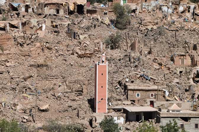 Most of the houses in Tikht village have been flattened.