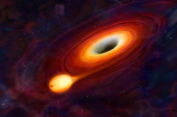 The doomed star and the monstrous black hole