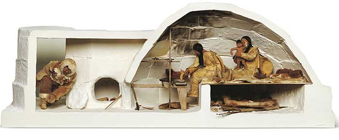 The snow house is the most typical example of environmental adaptation.