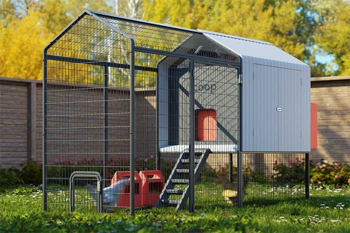 Smart chicken coop model created by the startup Coop.