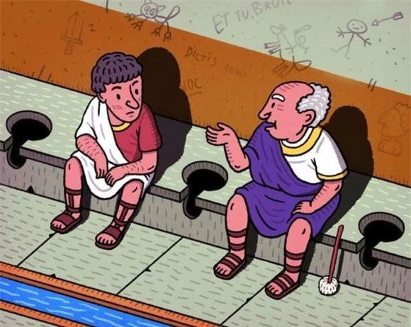 Public restrooms in urban centers were not private places.