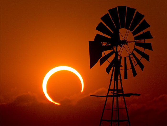 Solar eclipse in Texas in 2012.