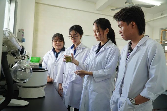 Student group with the idea of extracting lotus seed to create a sleep aid product.