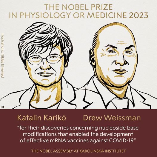 The two scientists who won the Nobel Prize in Medicine 2023.