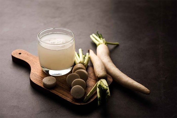 Whenever eating radish, make sure to drink plenty of water.
