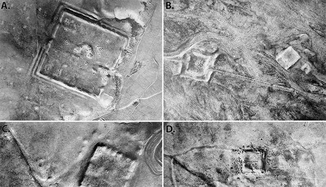 A "ghost fortress" recently discovered among a cluster of 400 structures