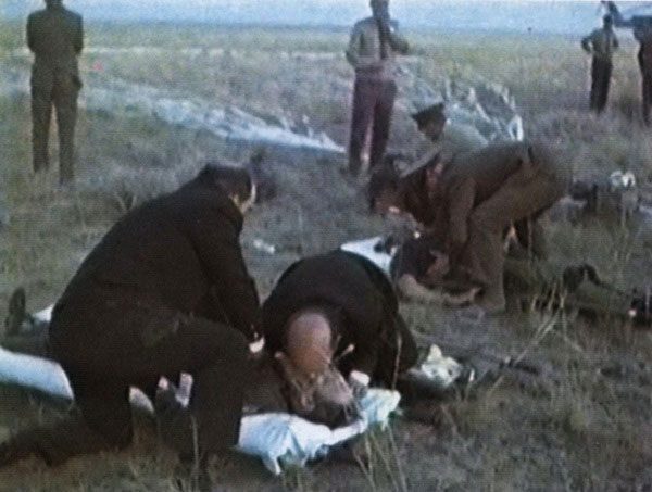 The astronauts perished after achieving their feat.