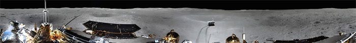 The first panoramic image of the far side of the Moon.