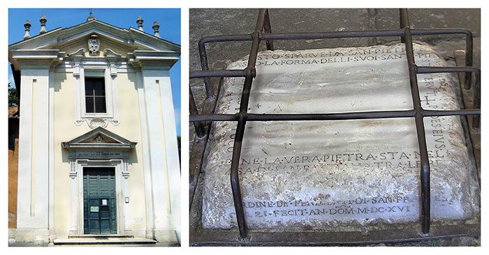 The stone bearing the footprint of Jesus.