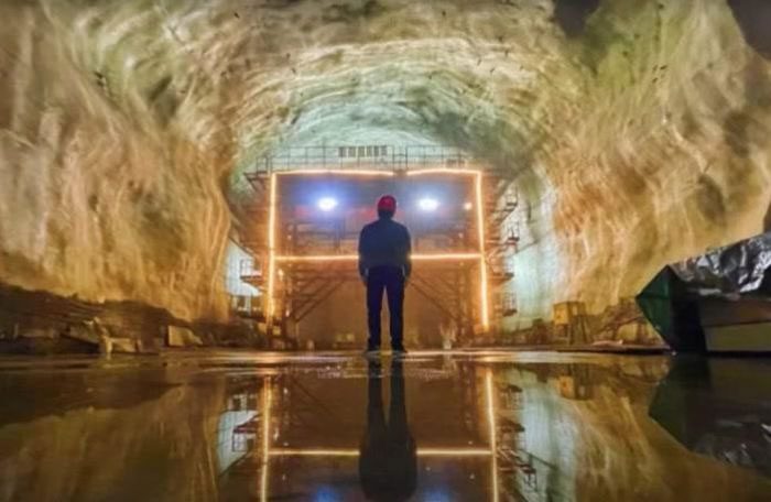 Inside the underground laboratory area