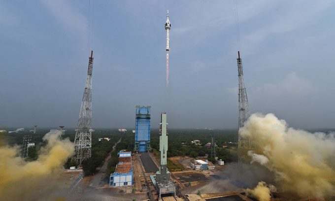Test launch of the Gaganyaan spacecraft at the Satish Dhawan Space Centre
