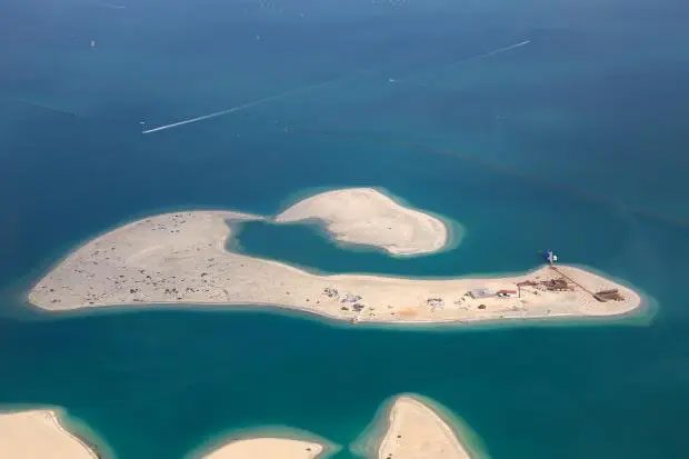 One of the islands that has remained vacant since the 2008 financial crisis.