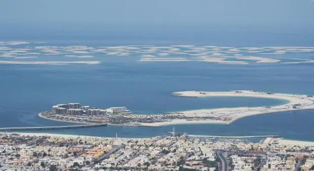 The World Islands project viewed from Dubai.