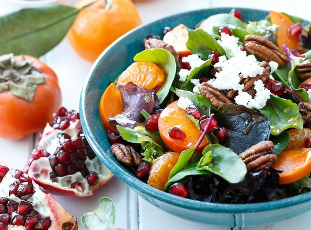 Persimmon salad.