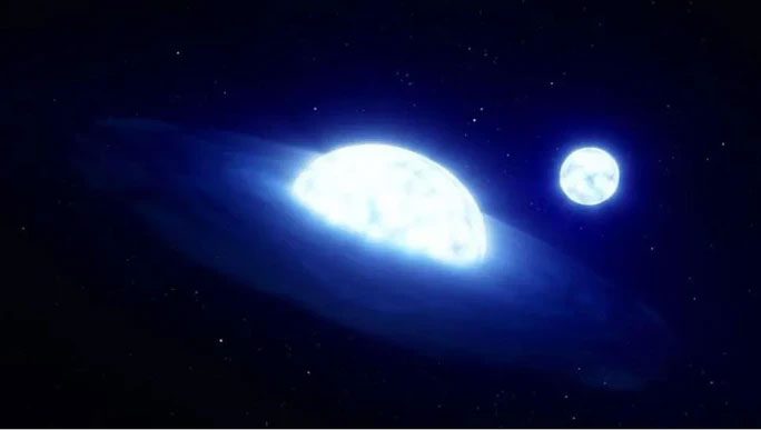 Be "monster" star and the distant victim star, stripped of its outer layers
