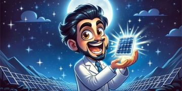 solar energy harvesting in the night to generate electricity 131459