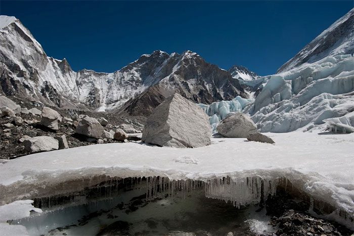 Khumbu Glacier in Nepal.