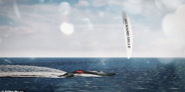 super yacht sails 150km h on river just with wind power 119842