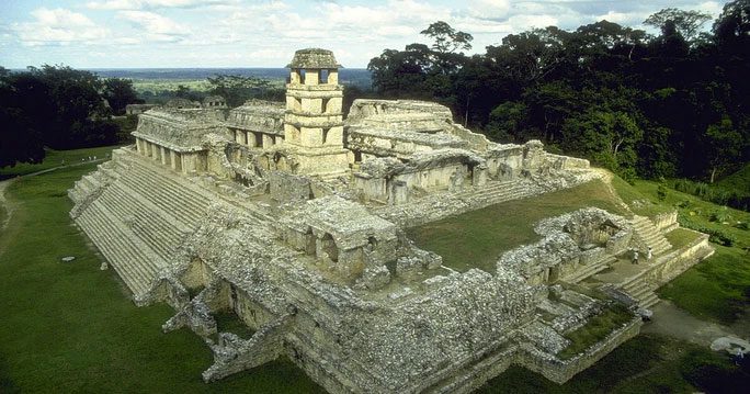 Part of the ruins of the ancient city of Palenque