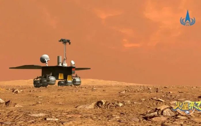 China's Zhurong rover operating on the Red Planet